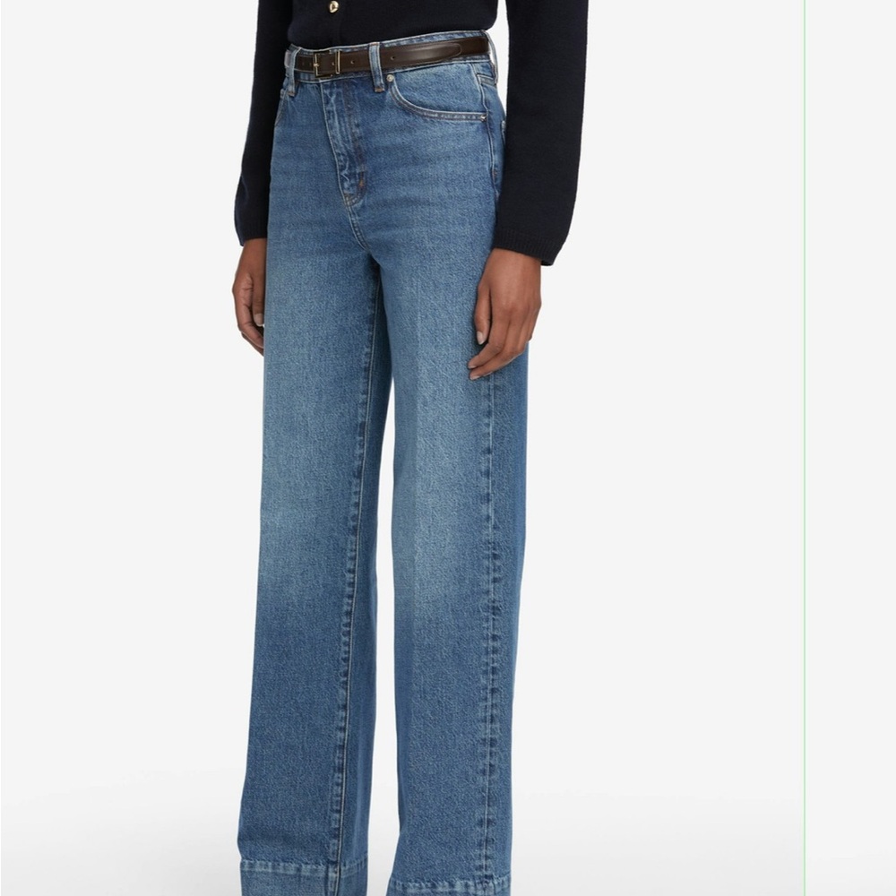 Frame Denim Blue Straight Leg Jeans - Picture 5 of 16